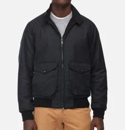 BARACUTA Waxed G9 Af Pocket Dark Navy< Vestes