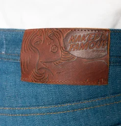 NAKED & FAMOUS Weird Guy Oceans Edge Selvedge< Jeans