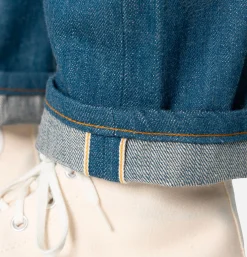 NAKED & FAMOUS Weird Guy Oceans Edge Selvedge< Jeans
