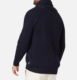 PEREGRINE Wilkinson Cardigan Wool Navy< Pulls & Cardigans