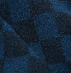 UNIVERSAL WORKS Windcheater Jacket Navy Checkerboard< Blousons & Manteaux