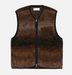 UNIVERSAL WORKS Wool Zip Liner Ombre Brown< Vestes