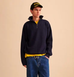 NITTO KNITWEAR Youri Camionneur Navy< Pulls & Cardigans