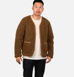 COLDBREAKER Zip Up Vee Cardigan Bark< Sweats & Polaires
