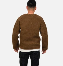 COLDBREAKER Zip Up Vee Cardigan Bark< Sweats & Polaires