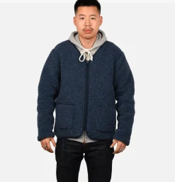 COLDBREAKER Zip Up Vee Cardigan Darkblue< Sweats & Polaires