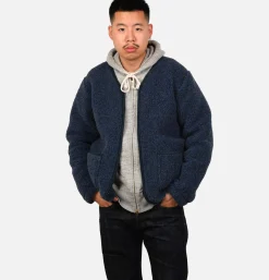 COLDBREAKER Zip Up Vee Cardigan Darkblue< Sweats & Polaires