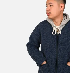 COLDBREAKER Zip Up Vee Cardigan Darkblue< Sweats & Polaires