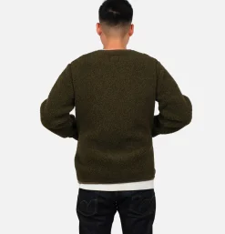 COLDBREAKER Zip Up Vee Cardigan Khaki< Sweats & Polaires