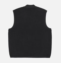 UNIVERSAL WORKS Zip Waistcoat Wool Black< Pulls & Cardigans